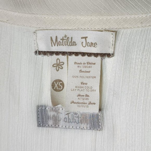 Matilda Jane Sheer Sleeveless Waterfall Top Size XS - Picture 5 of 5